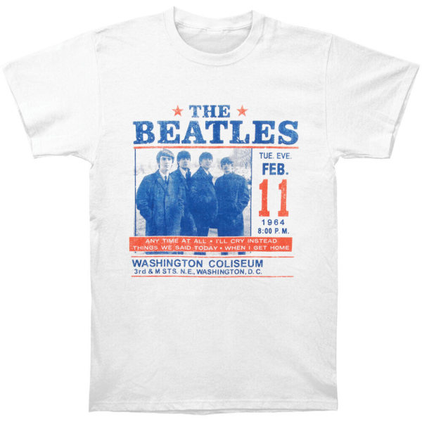 The Beatles Unisex Vuxen Washington Coliseum T-shirt XXL Vit White XXL