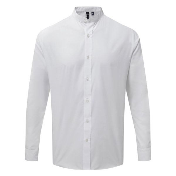 Premier Vuxen Unisex Långärmad Grandad Skjorta M Vit White M