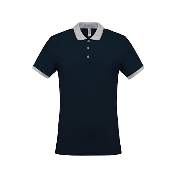 Kariban Herr Tvåfärgad Pique Poloshirt XXL Marinblå/Oxford Grå Navy/Oxford Grey XXL