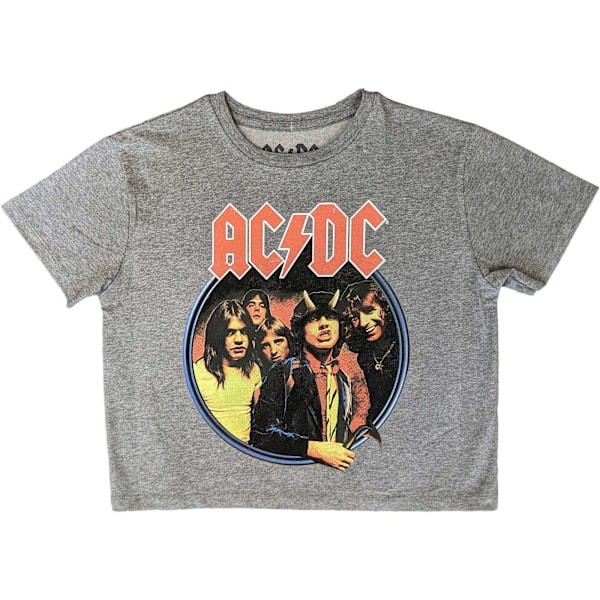 AC/DC Dam/Kvinnor Highway To Hell Crop Top M Grå Grey M