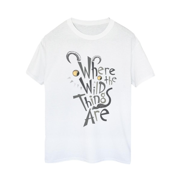 Where The Wild Things Are Womens/Ladies Cotton Boyfriend T-Shir White L