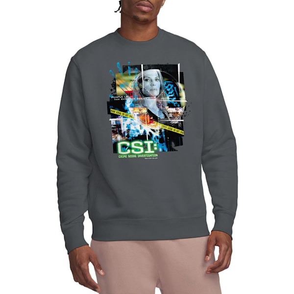 CSI Unisex Vuxen Evidence Collage Sweatshirt XL Kolgrå Charcoal XL