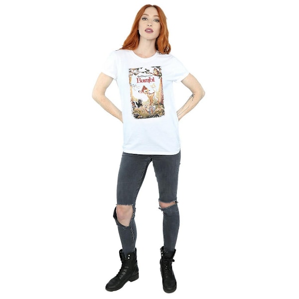 Bambi Dam/Dam Poster Bomull Boyfriend T-Shirt L Vit White L