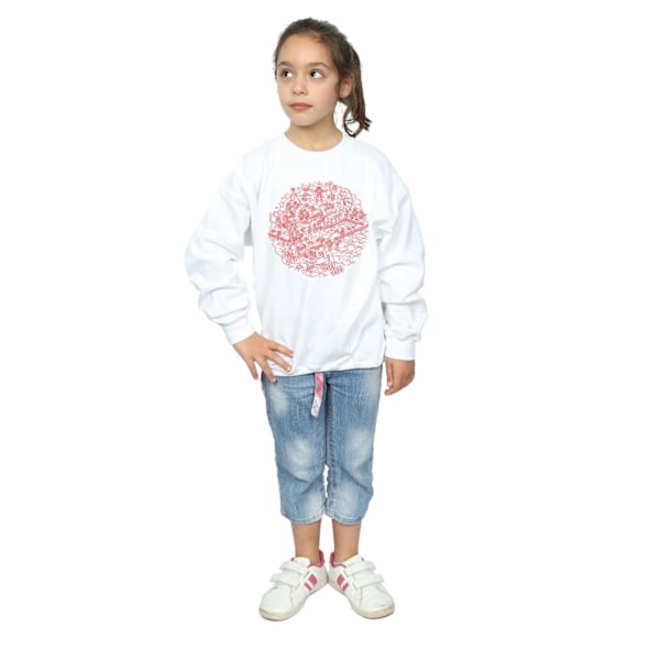 Star Wars Girls Jul Dödsstjärnan Sweatshirt 5-6 År Vit White 5-6 Years