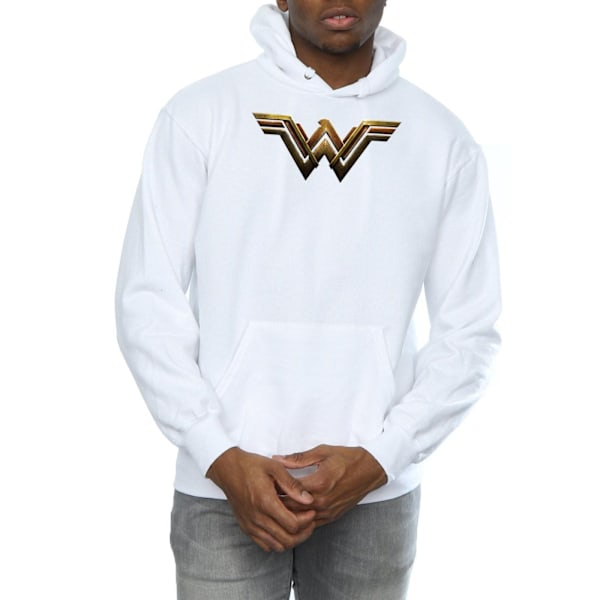 DC Comics Justice League Movie Wonder Woman Emblem Hoodie för män White L