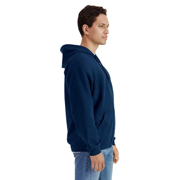 Gildan Softstyle Fleece Mellanvikt Helzip Hoodie M Marinblå Navy M
