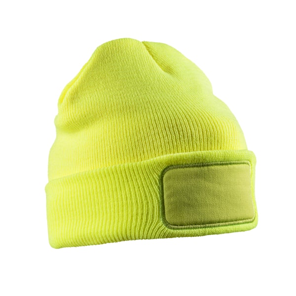 Result Äkta Återvunnen Unisex Vuxen Thinsulate Tryckbar Mössa Fluorescent Yellow One Size