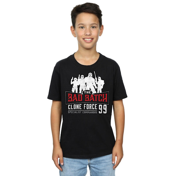 Star Wars Boys The Bad Batch Clone Force 99 T-shirt 9-11 år Black 9-11 Years