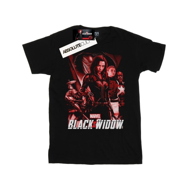 Marvel Boys Black Widow Film Röd Grupp T-shirt 3-4 år Svart Black 3-4 Years