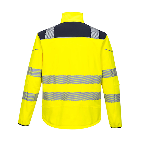 Portwest Herr PW3 Softshell Hi-Vis Jacka XS Gul/Marinblå Yellow/Navy XS
