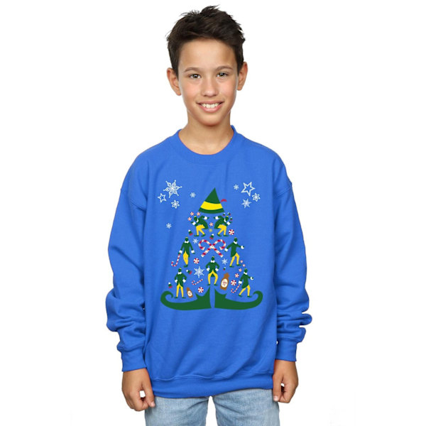 Elf Boys Julgran Sweatshirt 12-13 År Royal Blue Royal Blue 12-13 Years