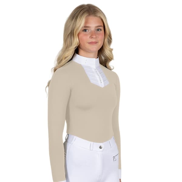 Coldstream Dam Roslin Crystal Ruffles Tävlingsskjorta M Latte Latte M