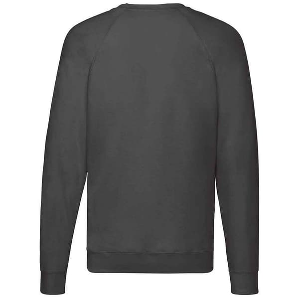 Fruit of the Loom Unisex Lätt Raglan Sweatshirt S Light Graphite S