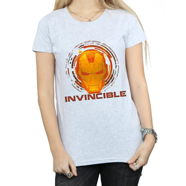 Marvel Dam/Kvinnor Iron Man Invincible Bomull T-shirt M Sport Sports Grey M