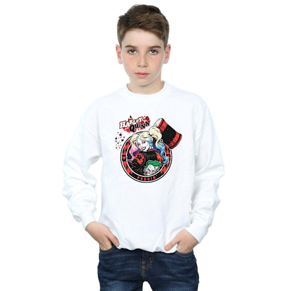 DC Comics Pojkar Harley Quinn Joker Patch Sweatshirt 12-13 År White 12-13 Years