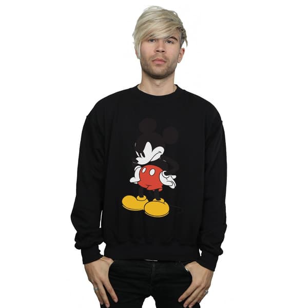 Disney Herr Mickey Mouse Arg Blick Nedåt Sweatshirt M Svart Black M