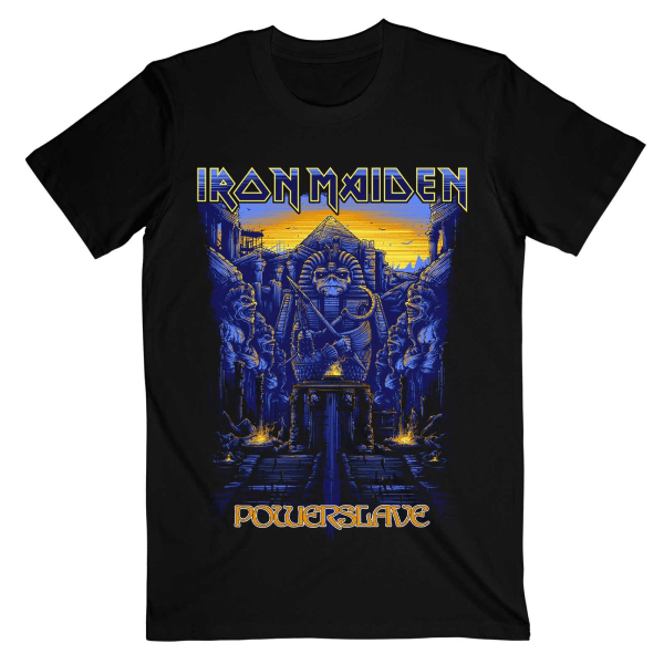 Iron Maiden Unisex Vuxen Dark Ink Powerslaves T-shirt S Svart Black S
