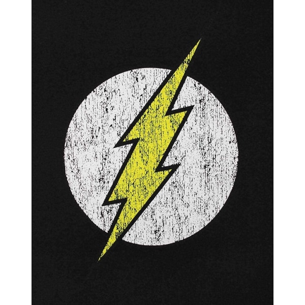 Flash Dam/Dam Distressed Logo T-Shirt L Svart Black L