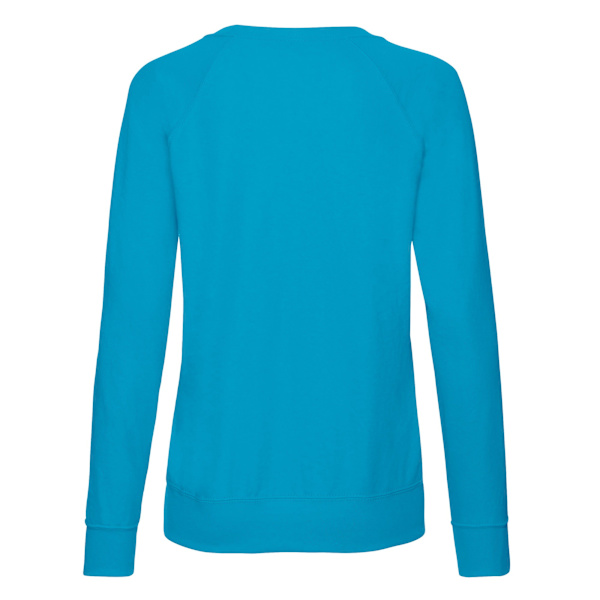 Fruit of the Loom Dam/Damer Lättvikts Lady Fit Raglantröja Azure Blue 10 UK