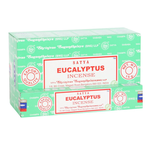 Satya Eucalyptus rökelsestickor (Pack med 12) One Size Grön Green One Size