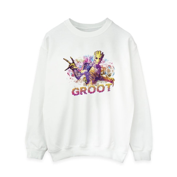 Marvel Womens/Ladies Guardians Of The Galaxy Abstract Groot Tröja White XL