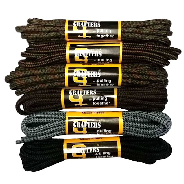 Grafters 140cm Vandringskängsnören (Paket med 10) Paket med 10 assorterade Assorted Pack of 10
