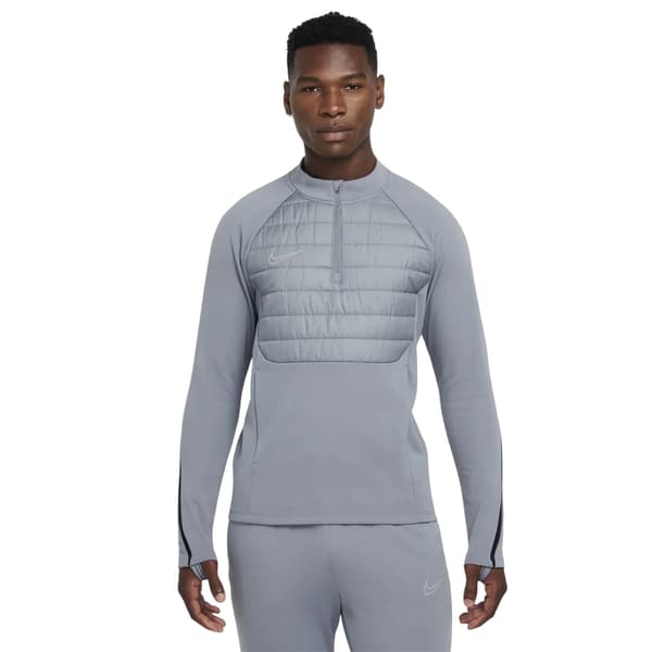 Nike Herr Warrior Thermal Mock Neck Vintertröja S Grå/Si Grey/Silver S