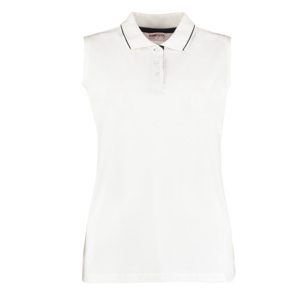 GAMEGEAR Dam/Dam Sleeveless Polo Shirt 8 UK Vit/Marinblå White/Navy 8 UK