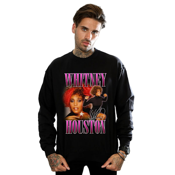 Whitney Houston Mens Signature Homage Sweatshirt 3XL Svart Black 3XL