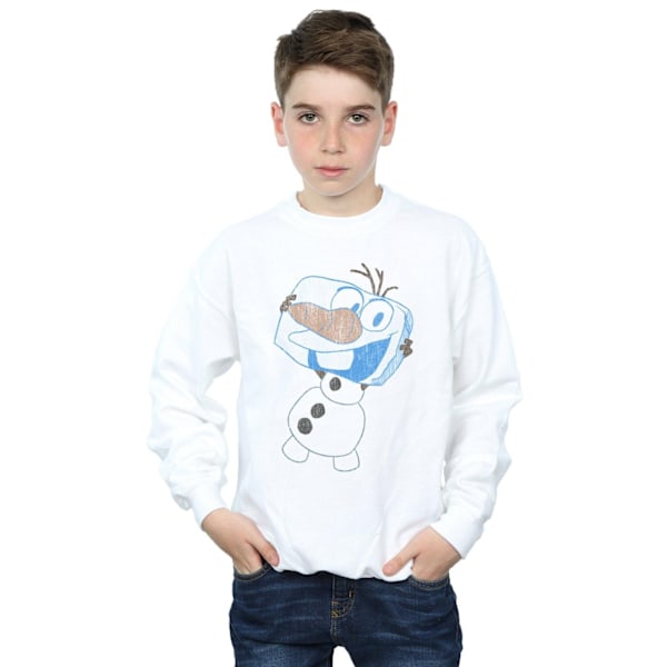 Disney Boys Frozen Olaf Ice Cube Sweatshirt 12-13 år Vit White 12-13 Years