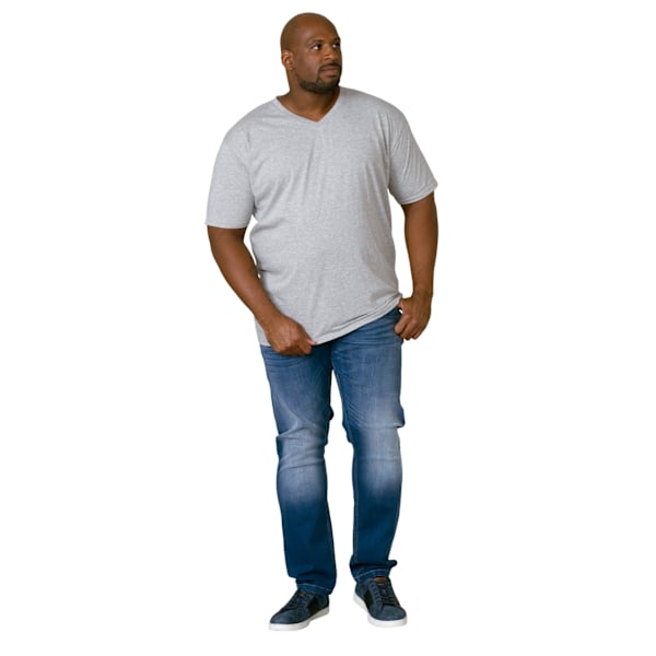 Duke Herr T-shirt i bomull, storlek Kingsize, D555 Signature, 4XL, Grå Grey 4XL