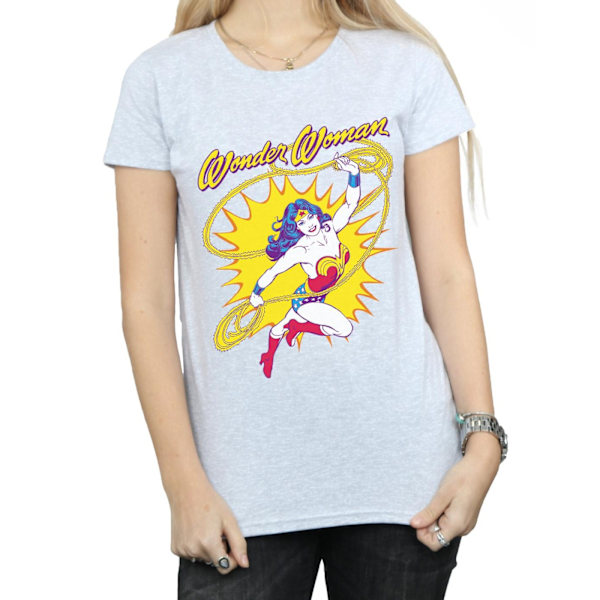 DC Comics Dam/Kvinnor Wonder Woman Leap Bomull T-shirt M Spor Sports Grey M