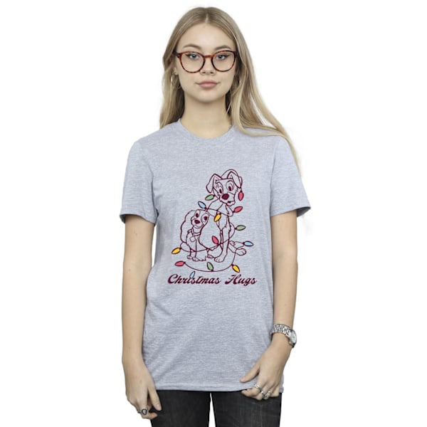 Disney Dam/Kvinnor Lady Och Lufsen Julkramar Bomull B Sports Grey L