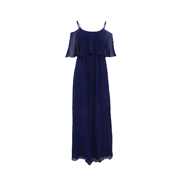 Girls On Film Dam/Dam Motion Cold Shoulder Maxi Klänning 10 Navy 10 UK