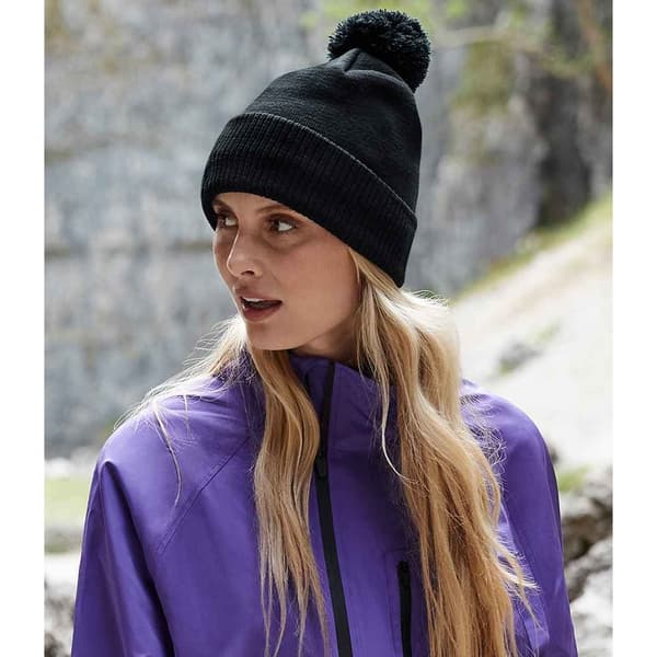 Beechfield Vattenavvisande Snowstar Mössa One Size Svart Black One Size