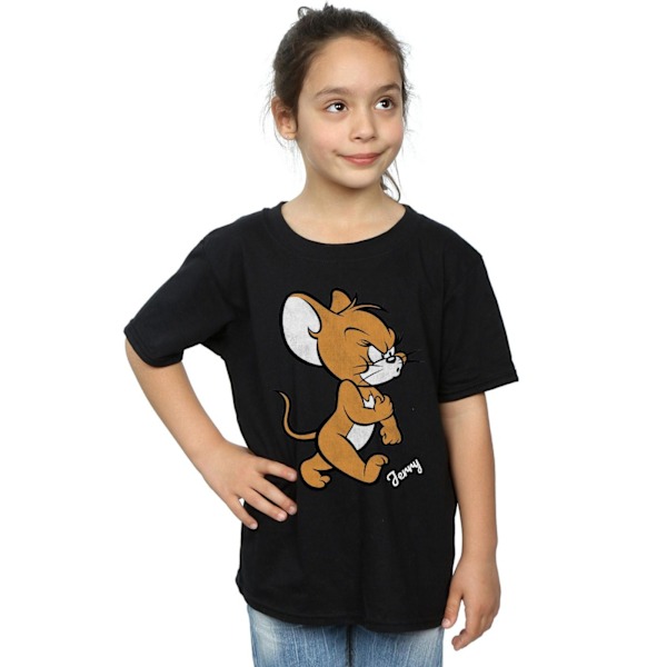 Tom och Jerry Girls Mouse Bomull T-shirt 5-6 år Svart Black 5-6 Years