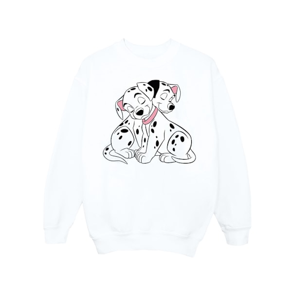 Disney Girls 101 Dalmatians Puppy Love Sweatshirt 7-8 år Vit White 7-8 Years