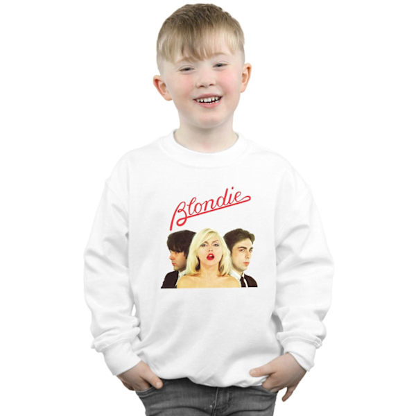 Blondie Boys Band Trio Sweatshirt 9-11 år Vit White 9-11 Years