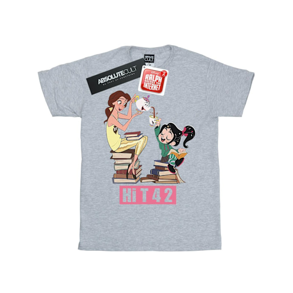 Disney Girls Wreck It Ralph Belle Och Vanellope Bomull T-shirt Sports Grey 7-8 Years