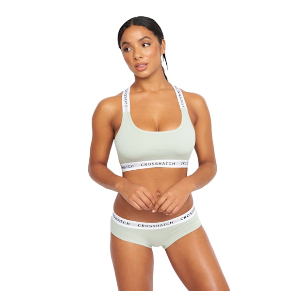 Crosshatch Womens/Ladies Sophea Bralette (2-pack) L Grå/Svart Grey/Black L