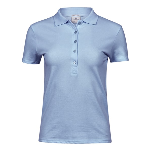 Tee Jays Dam/Damer Lyxig Stretch Kortärmad Polotröja L Light Blue L