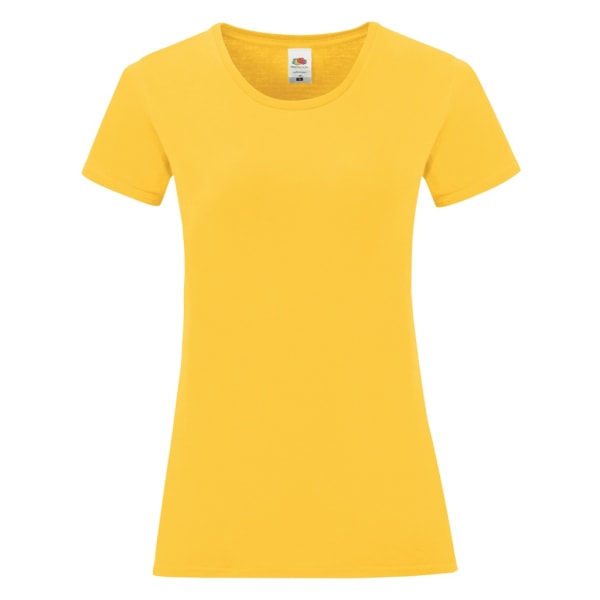 Fruit Of The Loom Ikonisk T-shirt för kvinnor/damer M Sunflower Yell Sunflower Yellow M