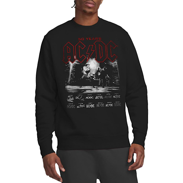 AC/DC Unisex Vuxen Logo Stack Sweatshirt XL Svart Black XL