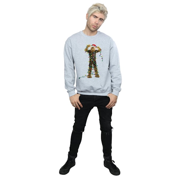 Star Wars Chewbacca Julbelysning Sweatshirt XL Sports Grå Sports Grey XL