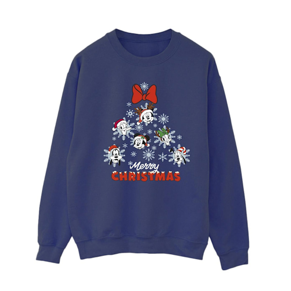 Disney Dam/Damer Mickey Mouse Och Vänner Julgran Sweatshirt S Marinblå Navy Blue S