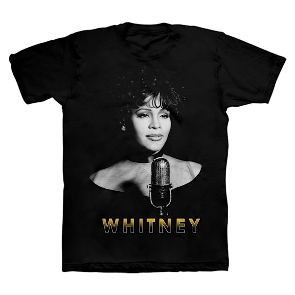 Whitney Houston Unisex Vuxen Foto Bomull T-shirt M Svart Black M