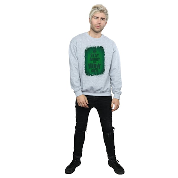 Marvel Herr Hulk Stay Angry Sweatshirt S Sports Grey Sports Grey S