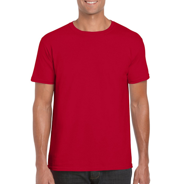 Gildan Mäns Soft Style Ringspun T-shirt L Körsbärsröd Cherry Red L