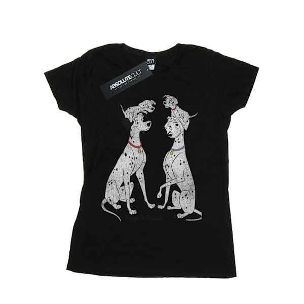 101 Dalmatiner Dam/Kvinnor Pongo Och Perdita Bomull Boyfriend Black XL