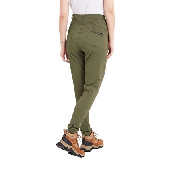 TOG24 Dam/Kvinnor Milton Vattenavvisande Slim Byxor 16 UK Khaki Green 16 UK L